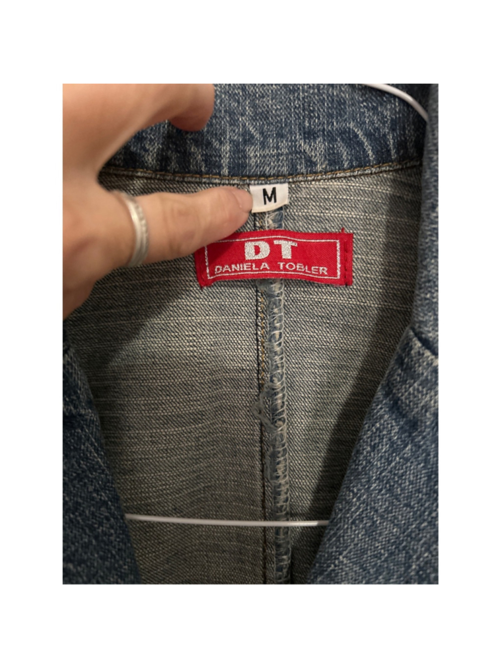 Daniela Tobler DT Vintage Denim Blazer Jacket Medium Wash Blue Womens Size M 126 - Picture 2 of 8